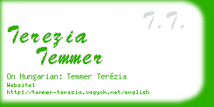 terezia temmer business card