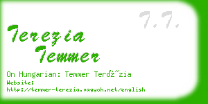 terezia temmer business card